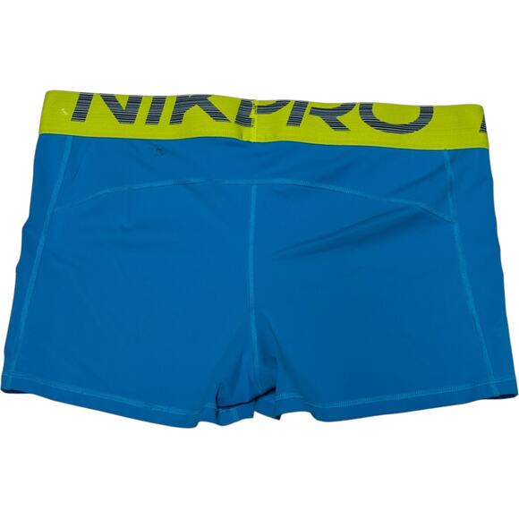 Nike Pro Women's Dri-Fit Training Shorts Blue Green XXL - Picture 3 of 4